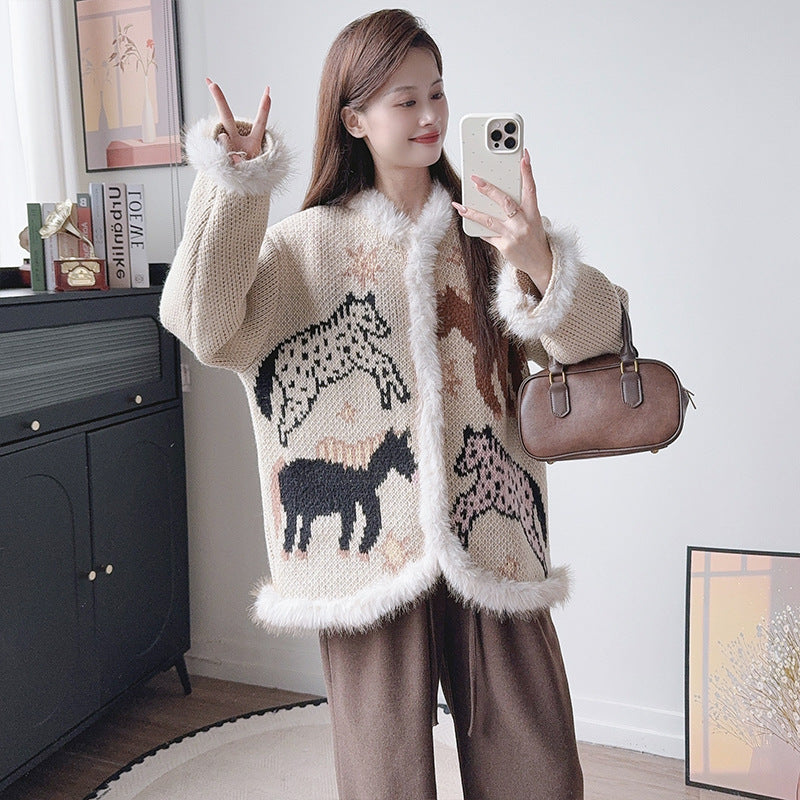 V-neck long sleeved sweater