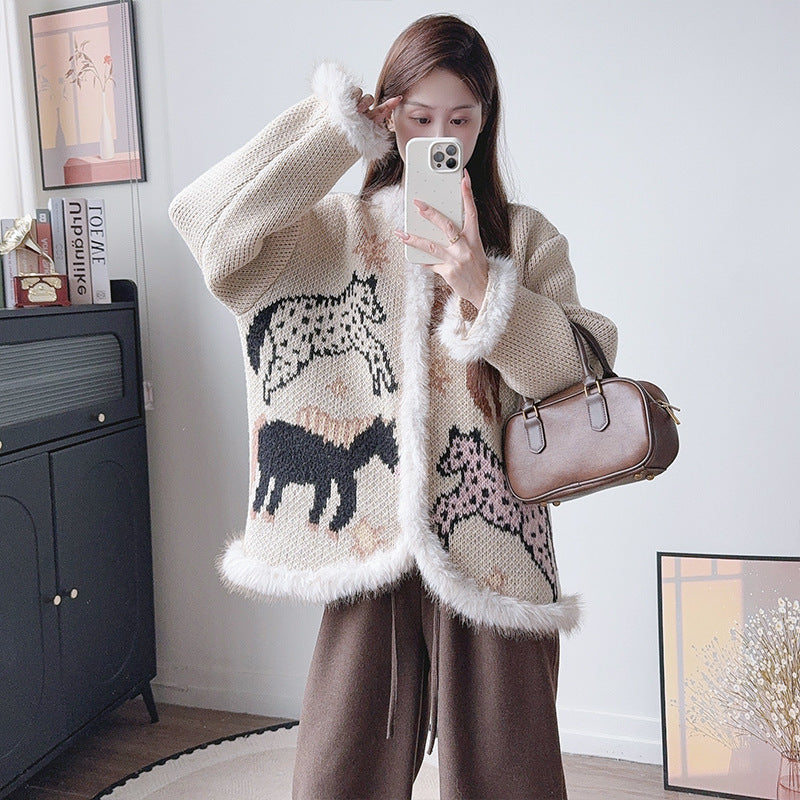 V-neck long sleeved sweater