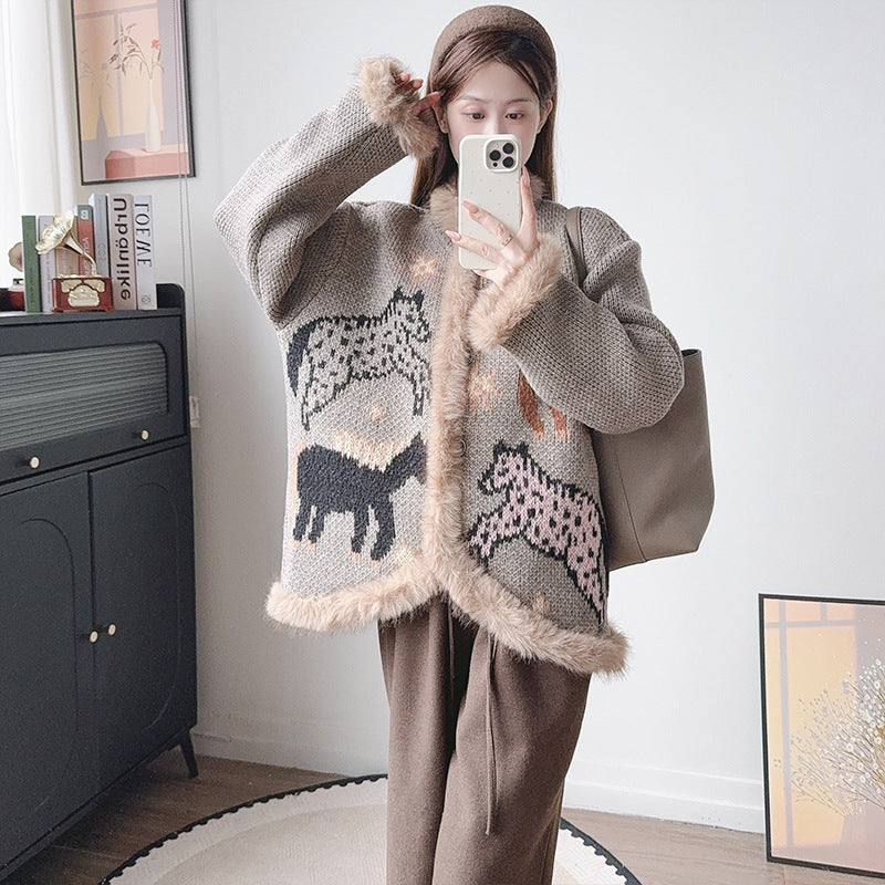 V-neck long sleeved sweater