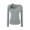 Premium Asymmetrical Long Sleeve Slim Fit T-Shirt