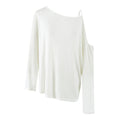 Long Sleeve Asymmetric Off-Shoulder Women's T-Shirt