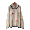 Embroidered flower sweater