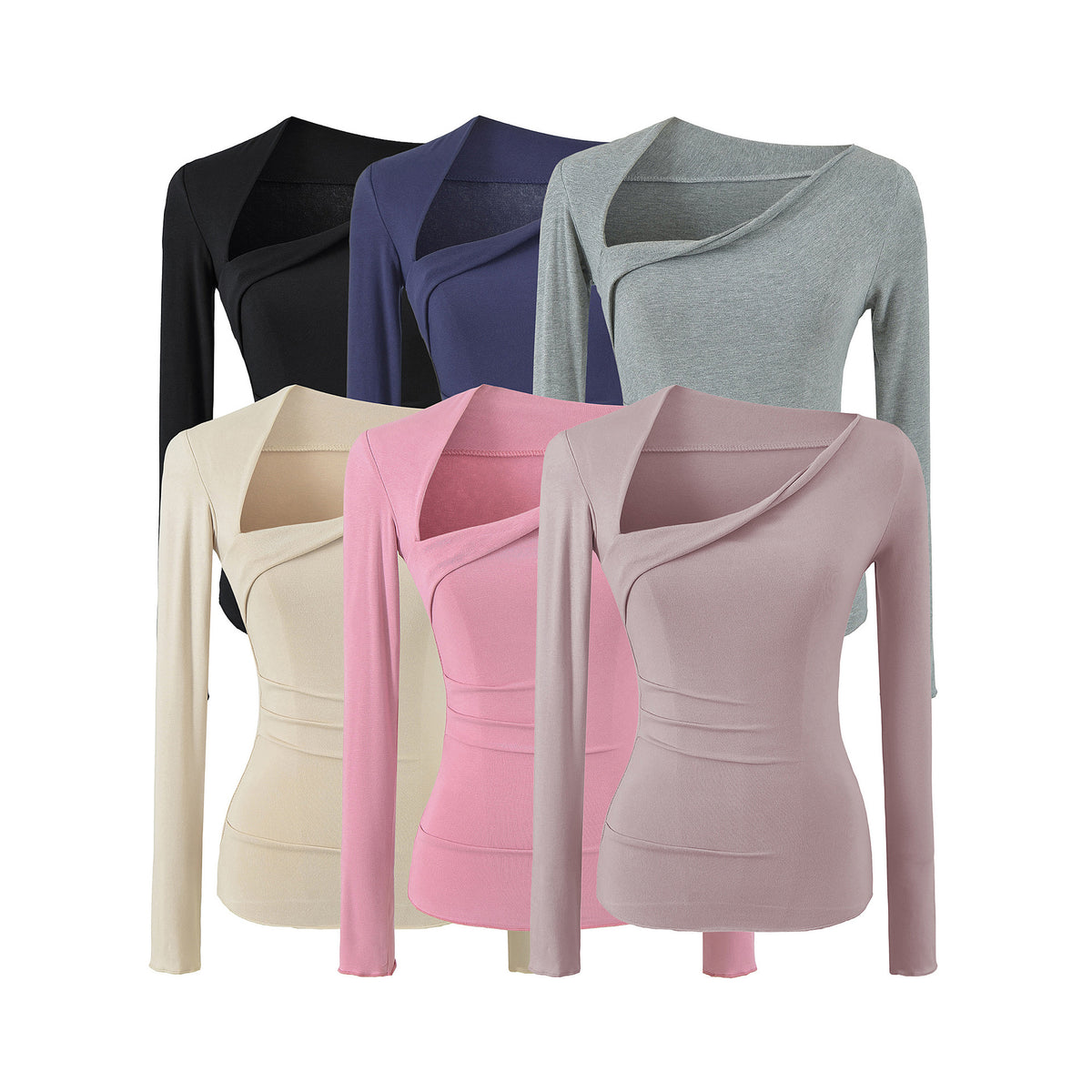 Premium Asymmetrical Long Sleeve Slim Fit T-Shirt